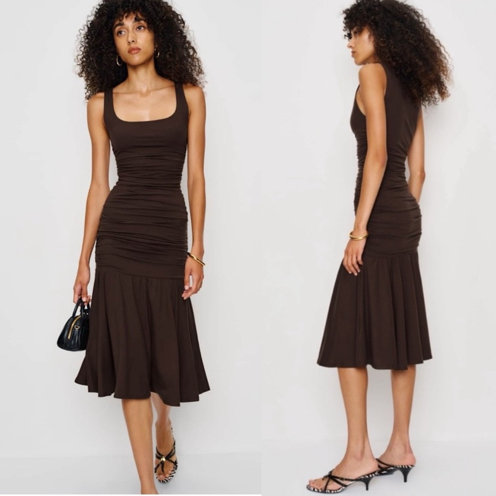 NWT Reformation Kayla knit dress in Mole Size S